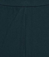 Eileen Fisher Plus Size Crinkle Knit Jersey Wide Leg Pull-On Pants