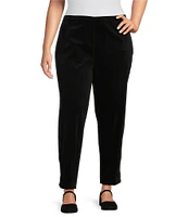 Eileen Fisher Plus Size Organic Cotton Stretch Side Zip Velveteen Ankle Pants