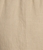 Eileen Fisher Plus Size Organic Linen Gathered Pull-On Skirt