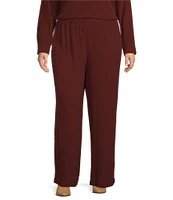 Eileen Fisher Plus Size Silk Georgette Crepe Wide Leg Pull-On Ankle Pants