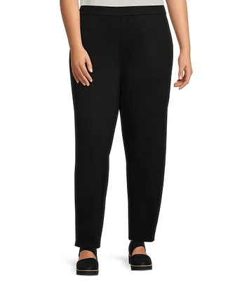 Eileen Fisher Plus Size Tencel™ Lyocell Knit Jersey Pull-On Lantern Ankle Pants