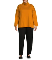 Eileen Fisher Plus Size Tencel™ Lyocell Knit Jersey Pull-On Lantern Ankle Pants