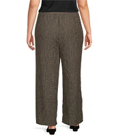 Eileen Fisher Plus Size Woven Plisse Wide-leg Ankle Pant