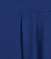 Eileen Fisher Plus Stretch Jersey Knit Crew Neck Cap Sleeve Boxy Dress