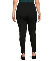 Eileen Fisher Plus Stretch Knit Jersey Ankle Leggings