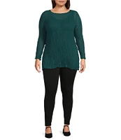 Eileen Fisher Plus Stretch Knit Jersey Ankle Leggings