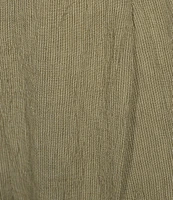 Eileen Fisher Puckered Organic Linen Yarn-Dyed Stripe Elastic Waist Pull-On Pants