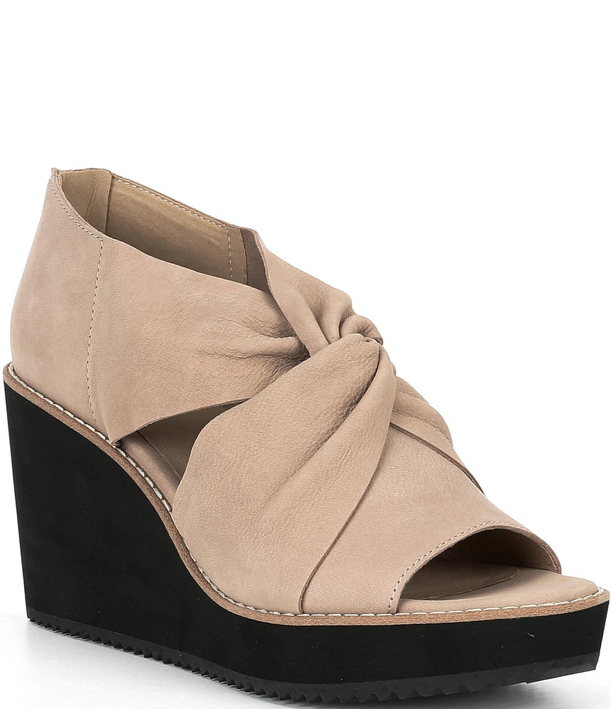 Eileen Fisher Raja Nubuck Wedge Sandals