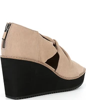 Eileen Fisher Raja Nubuck Wedge Sandals