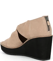 Eileen Fisher Raja Nubuck Wedge Sandals