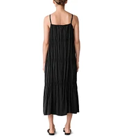 Eileen Fisher Smocked Scoop Neck Sleeveless Cami Dress