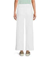 Eileen Fisher Stretch Garment-Dyed Organic Cotton Wide-Leg Pants