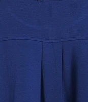 Eileen Fisher Stretch Jersey Knit Crew Neck Cap Sleeve Boxy Dress