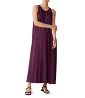 Eileen Fisher Stretch Jersey Scoop Neck Sleeveless Maxi Dress