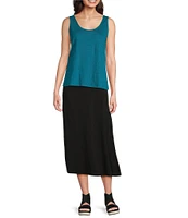 Eileen Fisher Stretch Knit Jersey A-Line Skirt
