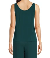 Eileen Fisher Stretch Silk Jersey Scoop Neck Tank