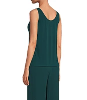 Eileen Fisher Stretch Silk Jersey Scoop Neck Tank