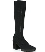 Eileen Fisher Syd Stretch Knit Lug Sole Riding Boots