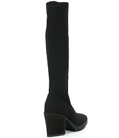 Eileen Fisher Syd Stretch Knit Lug Sole Riding Boots