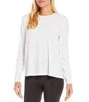 Eileen Fisher Tencel Jersey Long Sleeve Crew Neck Top