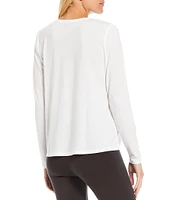 Eileen Fisher Tencel Jersey Long Sleeve Crew Neck Top