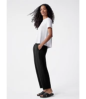 Eileen Fisher Tencel™ Lyocell Knit Jersey Stretch Pull-On Lantern Ankle Pant