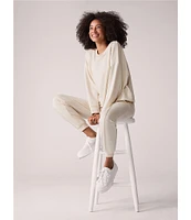 Eileen Fisher Tencel™ Lyocell Ponte Knit Round Neck Long Sleeve Boxy Top