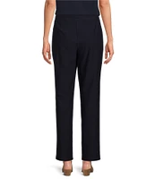 Eileen Fisher Textured Washable Stretch Crepe Slim Pull-On Ankle Pants