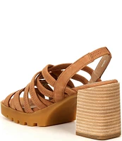 Eileen Fisher Tumbled Nubuck Slingback Sandals