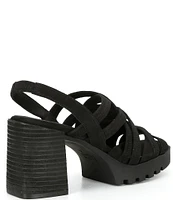 Eileen Fisher Tumbled Nubuck Slingback Sandals