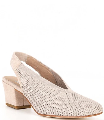 Eileen Fisher Vasa Stretch Knit Slingback Pumps