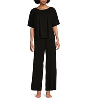 Eileen Fisher Wide Ankle Knit Sleep Pant