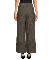 Eileen Fisher Woven Plisse Wide Leg Ankle Pant