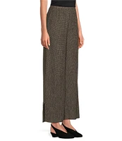 Eileen Fisher Woven Plisse Wide Leg Ankle Pant