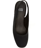 Eileen Fisher Yarn Stretch Knit Slingback Pumps