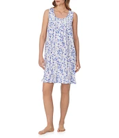 Eileen West Butterfly Garden Sleeveless Scoop Neck Jersey Knit Short Chemise