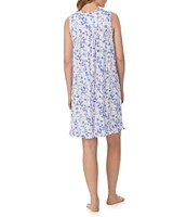 Eileen West Butterfly Garden Sleeveless Scoop Neck Jersey Knit Short Chemise