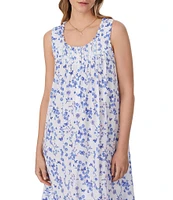 Eileen West Butterfly Garden Sleeveless Scoop Neck Jersey Knit Short Chemise