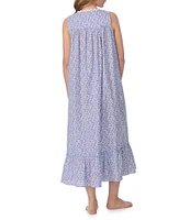 Eileen West Ditsy Print Sleeveless Sweetheart Neck Woven Ballet Nightgown