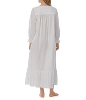 Eileen West Long Sleeve Sweetheart Neck Woven Ballet Nightgown