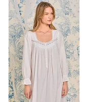 Eileen West Long Sleeve Sweetheart Neck Woven Ballet Nightgown