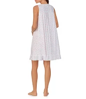 Eileen West Rosebud Cotton Pointelle Jersey Scoop Neck Chemise