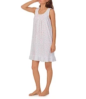 Eileen West Rosebud Cotton Pointelle Jersey Scoop Neck Chemise