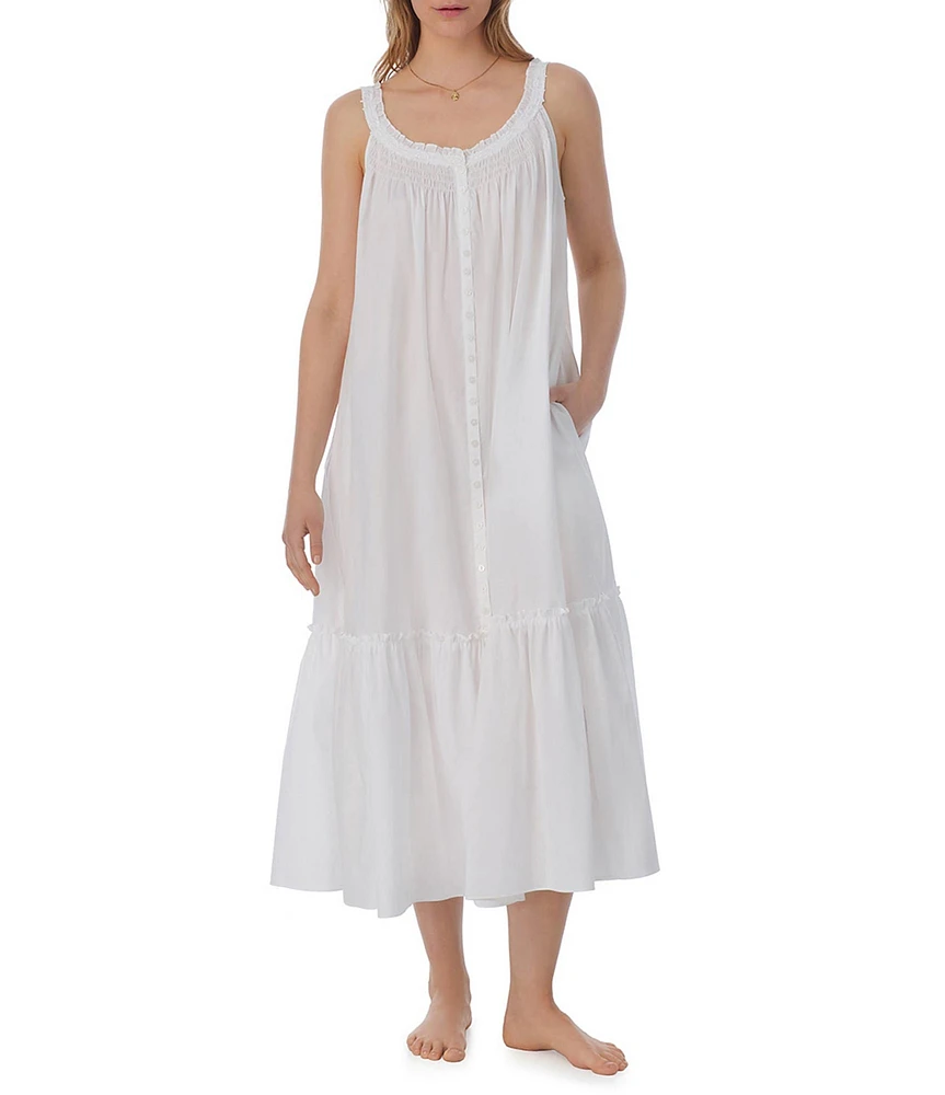 Eileen West Sleeveless Round Neck Woven Ballet Nightgown