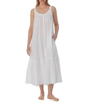 Eileen West Sleeveless Round Neck Woven Ballet Nightgown