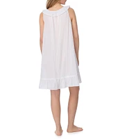 Eileen West Sleeveless Square Neck Woven Cotton Short Chemise