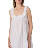 Eileen West Sleeveless Square Neck Woven Cotton Short Chemise
