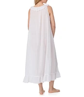 Eileen West Sleeveless Square Neck Woven Swiss Dot Ballet Nightgown