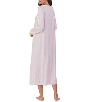 Eileen West Solid Sweater Knit Long Sleeve V-Neck Nightgown