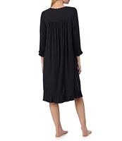 Eileen West Waltz Ruffled Trim Scoop Neck Nightgown